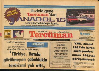 Tercüman Gazetesi 8 Ağustos 1981 - Avrupaya Çelik Ve Fiberglass Tekne Satıyoruz - Türkiye Boks Şampiyonasında Kıyasıya Mücadele Var GZ126184 - 1