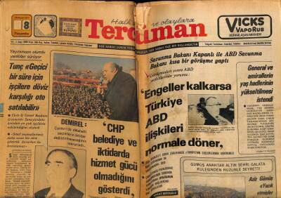 Tercüman Gazetesi 8 Aralık 1977 - Demirel CHP Belediye Ve İktidarda Hizmet Gücü Olmadığını Gösterdi GZ67858 - 1