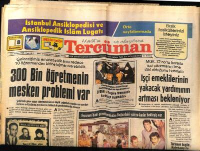 Tercüman Gazetesi 8 Aralık 1982 - 300 Bin Öğretmenin Mesken Problemi Var GZ53841 - 1