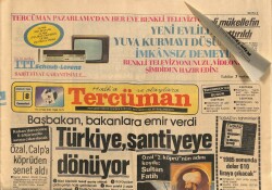 Tercüman Gazetesi 8 Aralık 1984 - Zeki Müren 52. Yaşını 5 Katlı Pasta İle Kutladı - Türkiye , Şantiyeye Dönüyor GZ114412 - 1