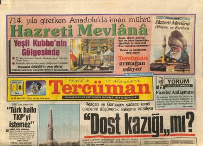 Tercüman Gazetesi 8 Aralık 1987 - Meclis , Evrenin Konuşması İle Açılacak GZ83250 - 1
