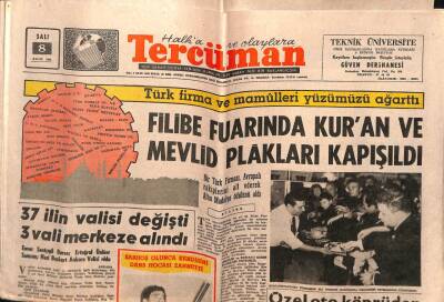 Tercüman Gazetesi 8 Ekim 1968 - Filibe Fuarında Kuran Ve Mevlid Plakları Kapışıldı GZ55299 - 1