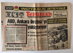 Tercüman Gazetesi 8 Eylül 1974 - Ecevit ABD Yardımı Kesse de Kıbrıs Politikamız Değişmeyecektir GZ11312 - 1