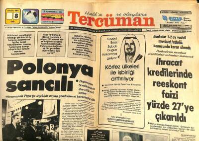 Tercüman Gazetesi 8 Eylül 1981 - Emel Sayın ,Silahlı Bir Kişi Tarafından Soyuldu GZ67290 - 1