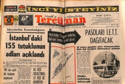 Tercüman Gazetesi 8 Haziran 1971 - İstanbuldaki 155 Tutuklunun Adları Açıklandı GZ70863 - 1