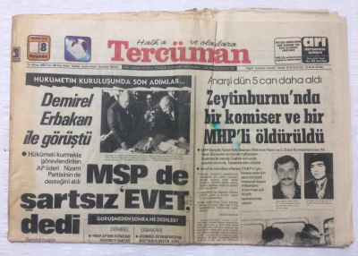 Tercüman Gazetesi 8 Kasım 1979 - Demirel Erbakan İle Görüştü - GZ17375 - 2