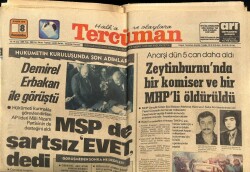 Tercüman Gazetesi 8 Kasım 1979 - Demirel Erbakan İle Görüştü , Hükümetin Kuruluşunda Son Adımlar... GZ65912 - 1