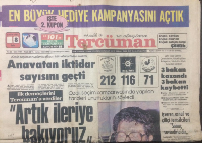 Tercüman Gazetesi 8 Kasım 1983 - Anavatan İktidar Sayısını Geçti - GZ15001 - 2