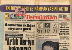 Tercüman Gazetesi 8 Kasım 1983 - Anavatan İktidar Sayısını Geçti GZ64552 - 2