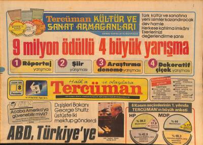 Tercüman Gazetesi 8 Kasım 1984 - Doğan Ve Kartalın Yeni Modelleri Tanıtıldı - Evren Calpla Görüştü GZ126560 - 1