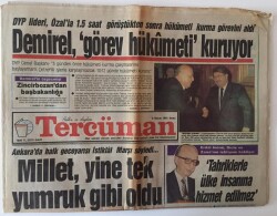 Tercüman Gazetesi 8 Kasım 1991 - 10 Karşılaşmada Yabancı Filelere 21 Gol Bıraktık..Avrupa Bizi Konuşuyor GZ11279 - 1