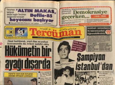 Tercüman Gazetesi 8 Mayıs 1985 - Fransız Turistler Özala Alkış Tuttu GZ65889 - 2