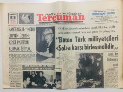 Tercüman Gazetesi 8 Nisan 1967 - Bütün Türk Milliyetçileri Sola Karşı Birleşmelidir GZ53390 - 1