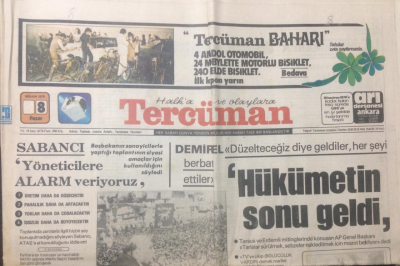 Tercüman Gazetesi 8 Nisan 1979 - Hükümetin Sonu Geldi - GZ12993 - 2