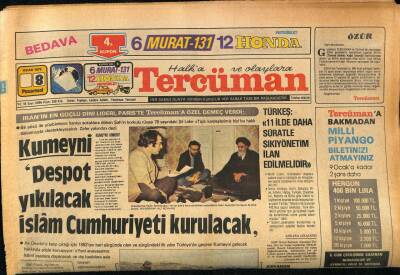 Tercüman Gazetesi 8 Ocak 1979 - Sakıp Sabancı Ertuğrul Soysal İle GZ85931 - 1