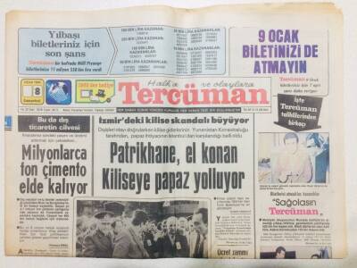 Tercüman Gazetesi 8 Ocak 1983 - Patrikhane El Konan Kiliseye Papaz Yolluyor GZ53544 - 1