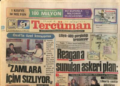 Tercüman Gazetesi 8 Ocak 1986 - Libya-ABD Gerginliği Tırmanıyor GZ82411 - 1