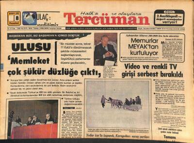 Tercüman Gazetesi 8 Şubat 1982 - Ulusu Memleket Çok Şükür Düzlüğe Çıktı - Genç Milli Takım Bulgaristana Gitti GZ127660 - 1