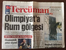 Tercüman Gazetesi 8 Temmuz 2004 - Olimpiyat Ruhuna Rum Darbesi GZ1048 - 2