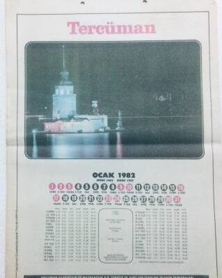 Tercüman Gazetesi 82 Yılı Takvim Eki GZ42636 - 1