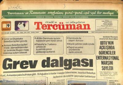 Tercüman Gazetesi 9 Ağustos 1979 - Boğaz Köprüsünden 6-7 Saatte Zor Geçiliyor GZ85983 - 1