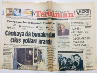 Tercüman Gazetesi 9 Aralık 1978 - Kürt Devleti Kurmak İsteyen Kavanın 4 Üyesi Tutuklandı GZ53622 - 1