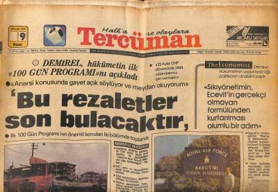 Tercüman Gazetesi 9 Aralık 1979 - Kıbrıstaki Agratur Üssünde ABD Uçaklarının Tatbikat Yaptığı Bildiriliyor GZ118970 - 1