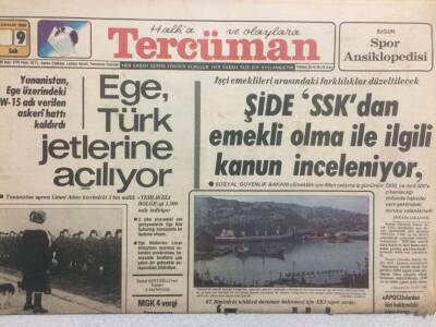Tercüman Gazetesi 9 Aralık 1980 - Ege,Türk Jetlerine Açılıyor GZ32987 - 1