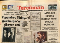 Tercüman Gazetesi 9 Aralık 1981 - Yunanistan Başbakanı Türk Birliklerini Kıbrıstan Çekilmesini İstedi GZ64536 - 2