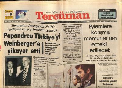 Tercüman Gazetesi 9 Aralık 1981 - Yunanistan Başbakanı Türk Birliklerini Kıbrıstan Çekilmesini İstedi GZ64536 - 1