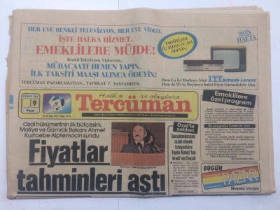 Tercüman Gazetesi 9 Aralık 1984 - Köprüye Fatih Adı Yakışır - GZ15182 - 1