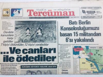 Tercüman Gazetesi 9 Ekim 1980 - Adalı,Pehlivanoğlu.Suçlarını Canlarıyla Ödediler GZ41714 - 1