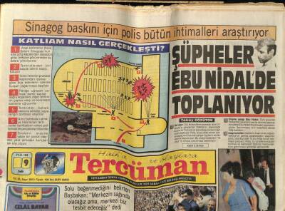 Tercüman Gazetesi 9 Eylül 1986 - Sinagog Kandan Temizleniyor GZ54142 - 1