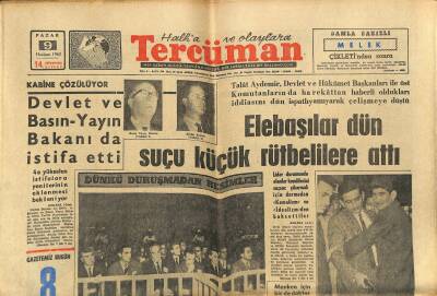 Tercüman Gazetesi 9 Haziran 1963 - Tahrandaki Nümayişler Yine Başladı - Afyon Sular Altında GZ123447 - 1