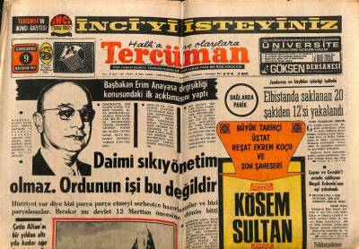 Tercüman Gazetesi 9 Haziran 1971 - Başbakan Erim Anayasa Değişikliği Konusundaki İlk Açıklamasını Yaptı GZ65792 - 2
