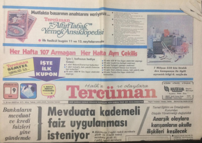 Tercüman Gazetesi 9 Haziran 1981 - Celal Bayar Atatürk Ve İnönüyü Anlatıyor - GZ15022 - 2
