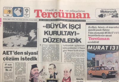 Tercüman Gazetesi 9 Kasım 1976 - Kıbrıs Yine BMde - GZ12742 - 1