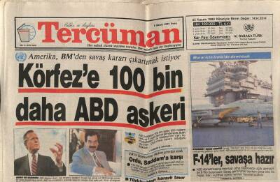 Tercüman Gazetesi 9 Kasım 1990 - Körfezde 100 Bin Daha ABD Askeri GZ81538 - 1