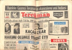Tercüman Gazetesi 9 Mart 1968 - 169 Kilo Afyon Adli Tıbda 188 Kilo Toprak Oldu GZ65676 - 1