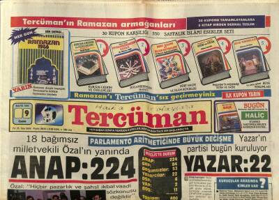 Tercüman Gazetesi 9 Mayıs 1986 - Dalanın Haliçteki Zaferi GZ70660 - 1