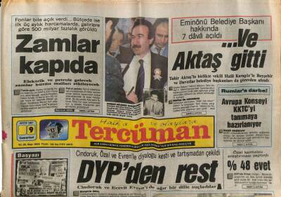Tercüman Gazetesi 9 Mayıs 1987 - Doğum Günü Hediyesi GZ53969 - 1