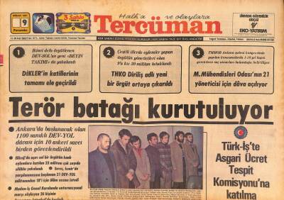 Tercüman Gazetesi 9 Nisan 1981 - Avrupa Parlamentosu , Türkiyedeki Durumu Olağanüstü Olarak Gündeme Getiriyor - Terör Batağı Kurutuluyor GZ126877 - 1