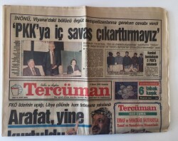 Tercüman Gazetesi 9 Nisan 1992 - Mısır Devlet Başkanı Hüsnü Mübarek Ankara da GZ11214 - 2