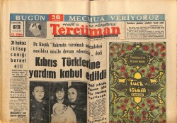 Tercüman Gazetesi 9 Ocak 1963 - Kıbrıs Türklerine Yardım Kabul Edildi GZ67553 - 1