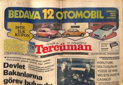 Tercüman Gazetesi 9 Ocak 1978 - Necmettin Erbakan,Kıbrıstan Taviz Verecekler Vatan Haini Olurlar GZ54114 - 1