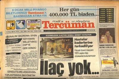 Tercüman Gazetesi 9 Ocak 1979 - Eczanelerde İlaçtan Başka Herşey Satılıyor GZ85932 - 1