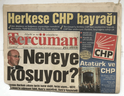 Tercüman Gazetesi 9 Ocak 2007 - Deprem Fırtınası GZ5643 - 2