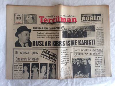 Tercüman Gazetesi 9 Şubat 1964 - Ruslar Kıbrıs İşine Karıştı GZ73593 - 1