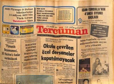 Tercüman Gazetesi 9 Şubat 1982 - Adnan Şenses, Hülya Süer ve Zerrin Özer Kendilerini 3 Büyük İlan Ettiler GZ54320 - 1