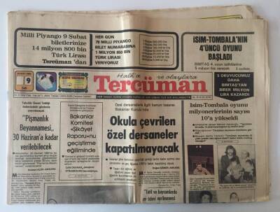 Tercüman Gazetesi 9 Şubat 1982 - Özel Dersanelerle İlgili Kanun Tasarısı Bakanlar Kurulunda GZ10638 - 2